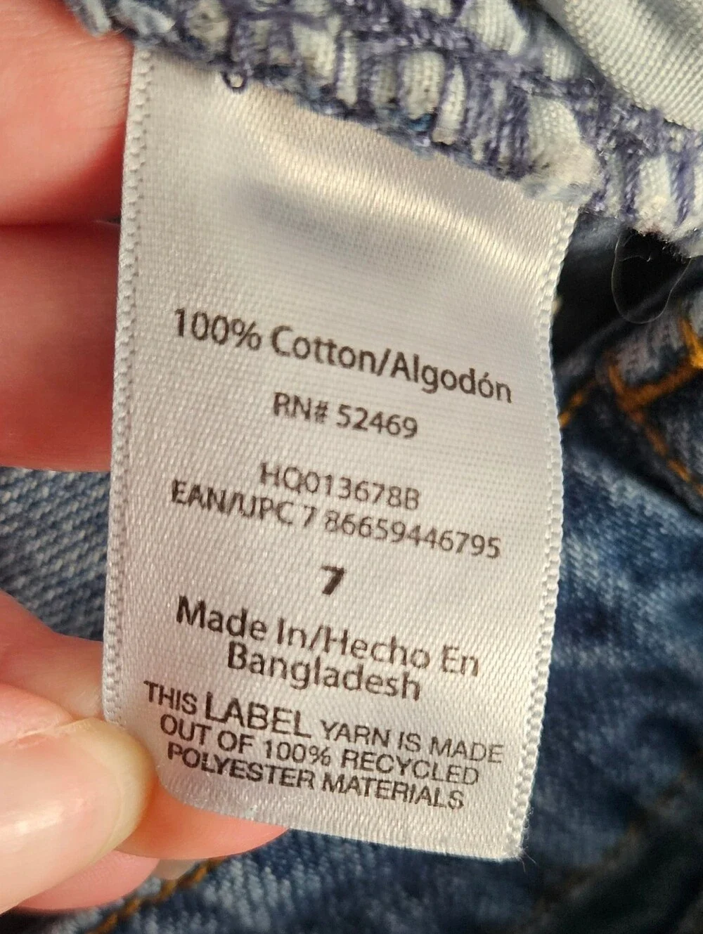 Wonder Nation Girls’ Baggy Wide Leg Jeans Size 7 Medium Wash 100% Cotton